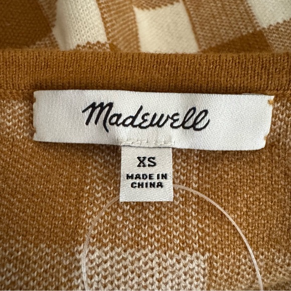 NWT Madewell Mustard Brown and Cream Gingham Camisole, XS - Picture 5 of 9